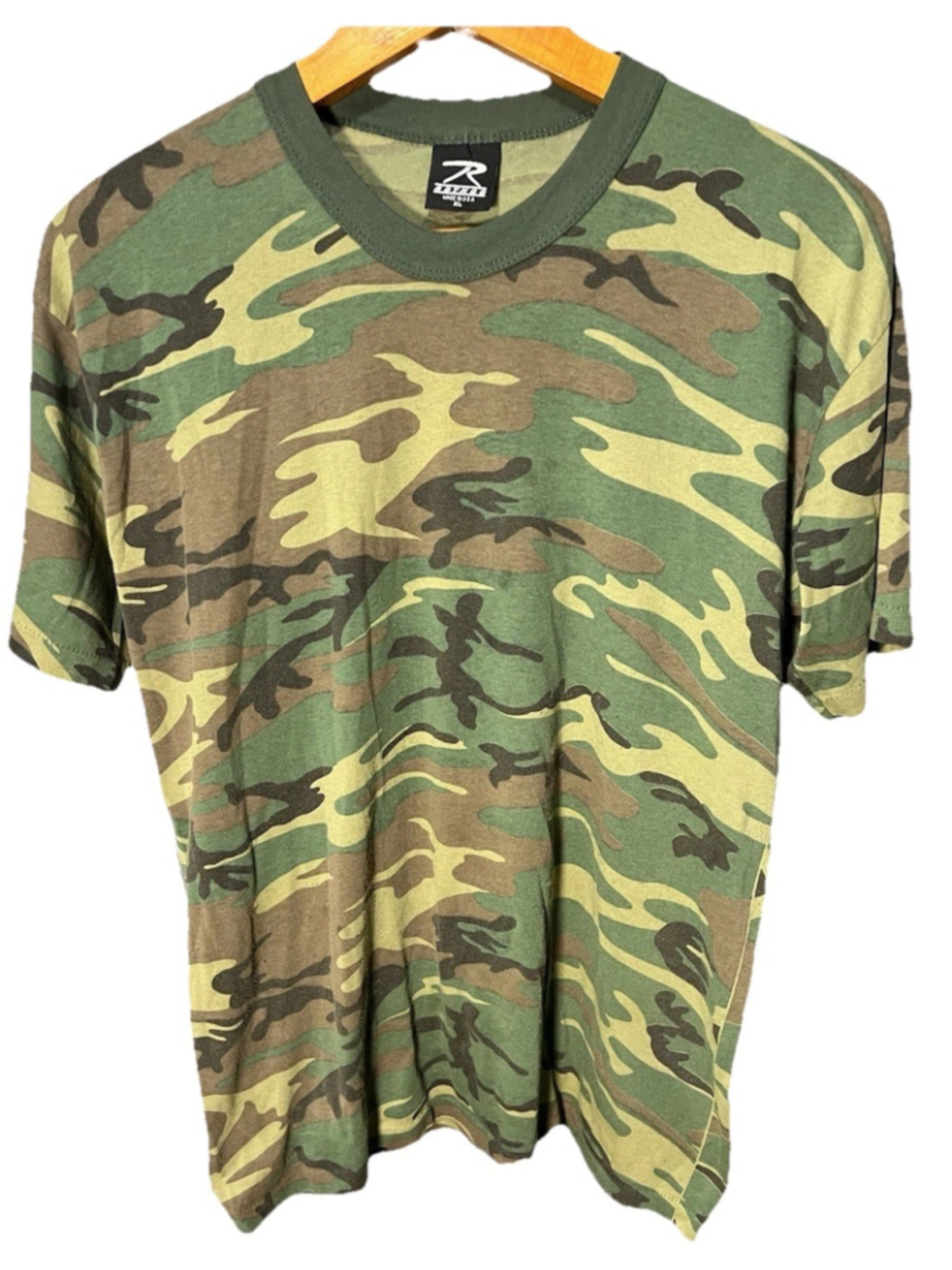 Rothco Woodland Camo Shirt Men's XL Outdoors Hunting Woodlands Lightweight